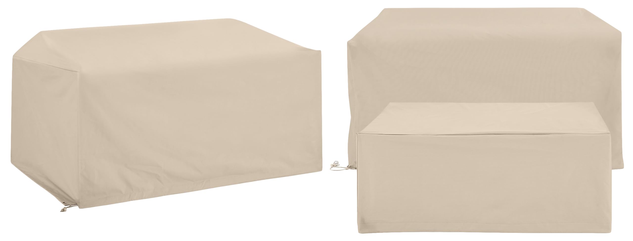 Crosley Furniture Patio Furniture Covers, Waterproof 3-Piece Cover Set for Outdoor Coffee Table, Loveseats, Tan