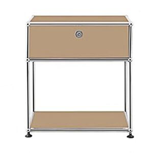 tall nightstand, modern minimalist storage rack, stainless steel, suitable for sofas and bedroom sideboards (color : milk coffee)