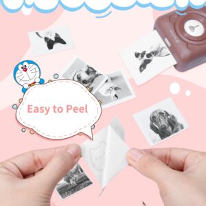 6x Mini Sticker Printer Thermal Printer Paper 57mm x 30mm for PeriPage A6 Portable Pocket Mobile Printer and Other Portable Small Label Maker, Mini Receipt Printer Thermal Paper White Self-Adhesive