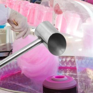 JJHXSM Large Caliber Models of Silver Stainless Steel Sugar Spoon for Cotton Candy Long Handle Sugar Spoon Cotton Candy Machine Spare Parts