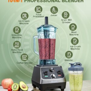 VEWIOR 2200W Blenders for Kitchen, Professional Smoothie Blender with 68oz Tritan Container & 27oz To-Go Cup, Countertop Blender for Smoothies