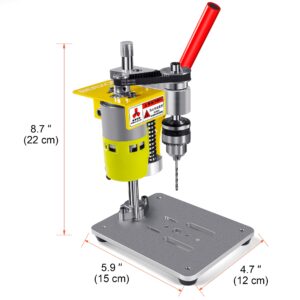 BERXOL Mini Drill Press, Benchtop Drill Press, Portable Electric Drilling Machine, CNC 795 Motor, B10 Chuck, Drill Bit and Clamp for Metal Wooden Jewelry DIY and Crafts Projects