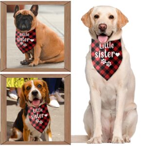 Little Sister Dog Bandana Pregnancy Announcement Gender Reveal Dog Bandana Photo Prop Pet Scarf Accessories for Pet Dog Lovers Gifts