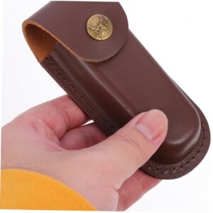 5pcs Leather Case Chef Covers Small Camping Cutter Cover Leather Small Waist Cutter Cover Foldable Cutter Cover Small Cover for Cutter Waist Belt Cutter Cover