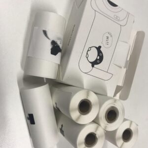 6x Mini Sticker Printer Thermal Printer Paper 57mm x 30mm for PeriPage A6 Portable Pocket Mobile Printer and Other Portable Small Label Maker, Mini Receipt Printer Thermal Paper White Self-Adhesive