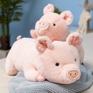 Weighted Stuffed Animals, 5lbs Weighted Pig Stuffed Animal Plush Toy Pink Pig Weighted Plush Animals Hugging Pillow Gifts for Kids and Adults, 25.2 inch