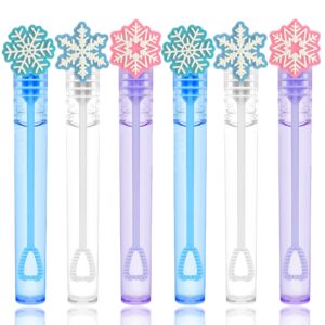 fxswety 48pcs frozen mini bubble wands for kids frozen party favors frozen birthday party supplies snowflake bubble prizes valentine christmas wedding party favors goodie bag stuffers