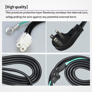 Upgraded 3903-000519 3903-001003 Refrigerator Power Cord Compatible with Samsung RH29H8000SR/AA-00, RF261BEAEWW/AA-01 etc Multi Model, Replacement Fridge Power Cord 3903-000786,3903-001013,3903-000796