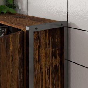 kleankin Industrial Over The Toilet Storage Cabinet, Bathroom Space Saver Above Toilet with Double Door Cupboard and Adjustable Shelf, Bathroom Organizer, Rustic Brown