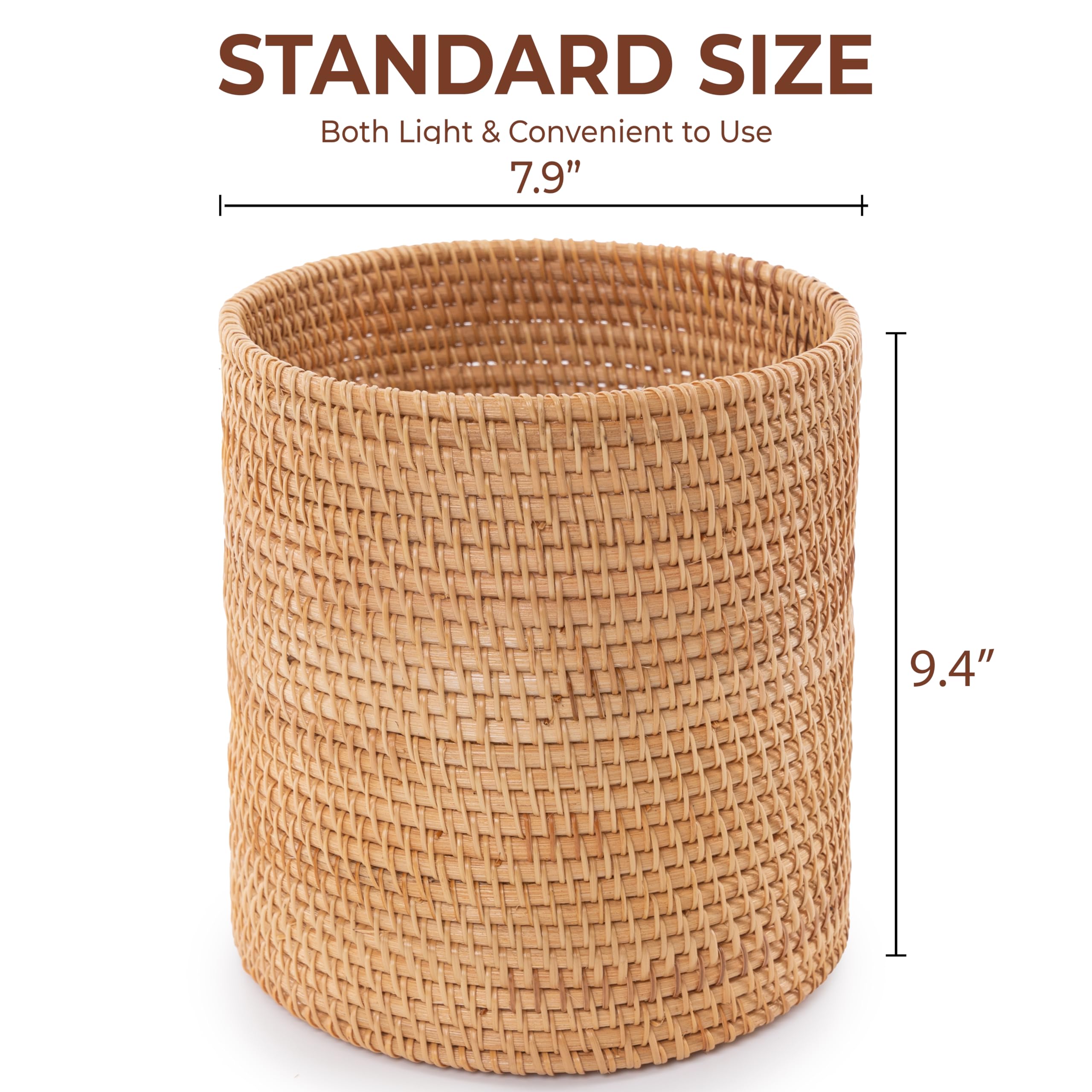 KOLWOVEN Mini Trash Cans, Mini Storage Bin Table, Desk Trash Can Mini, Narrow Trash Can Bathroom, Slim Garbage Can, Small Waste Basket, Desktop Trash Can