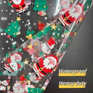 shareluck 24" x 30" Christmas Cellophane Bags for Gift Baskets - 2.5MIl Thicker Clear Basktes bags Large- Cello Bags (10 Pcs)