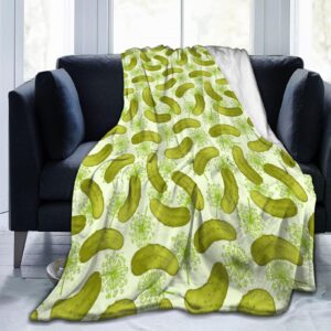 new dill pickles throw blankets flannel blanket pickles blanket soft bed throw blanket luxurious warm cozy throw blanket all-season for couch sofa bed for adults kids boys teens gift 50"x40"