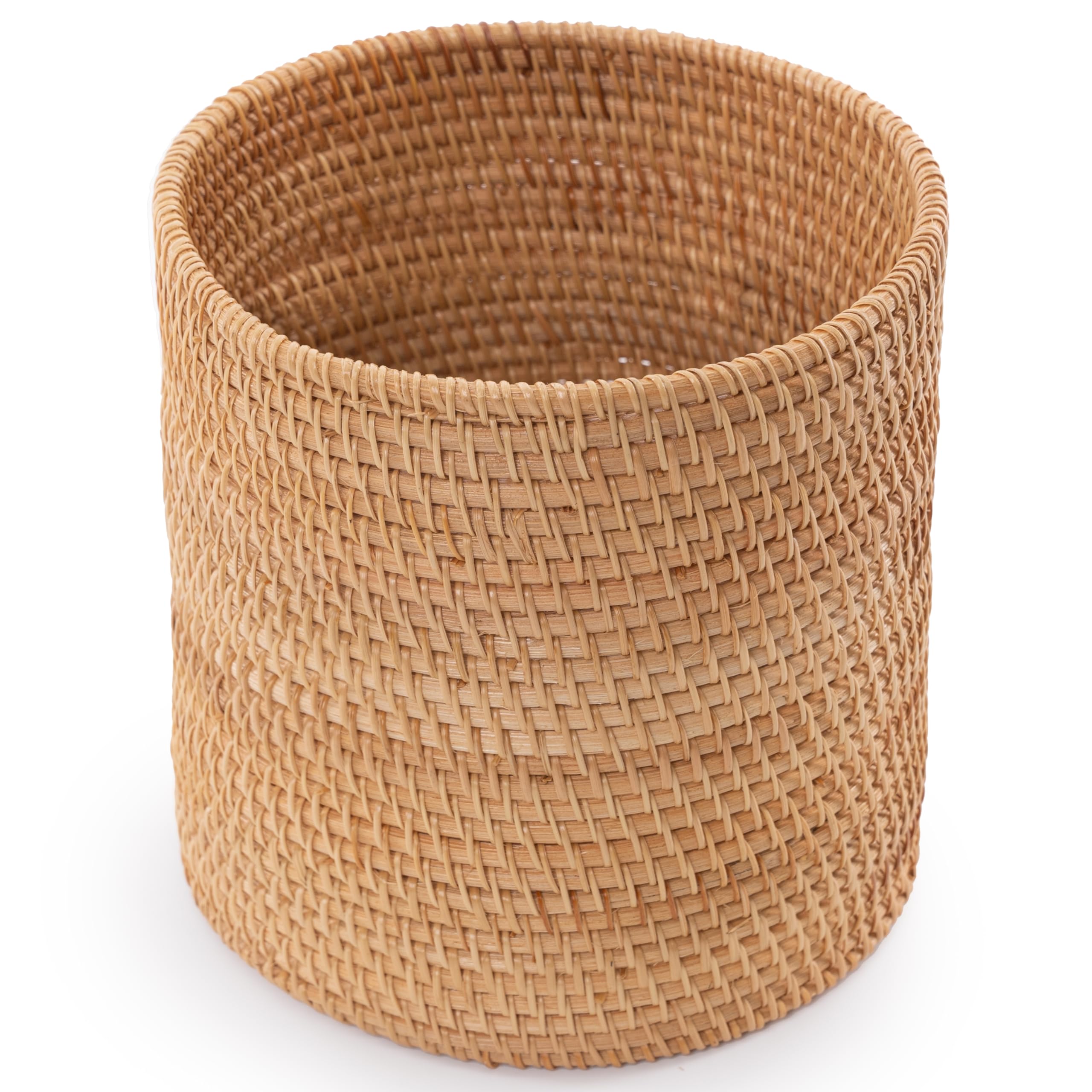 KOLWOVEN Mini Trash Cans, Mini Storage Bin Table, Desk Trash Can Mini, Narrow Trash Can Bathroom, Slim Garbage Can, Small Waste Basket, Desktop Trash Can