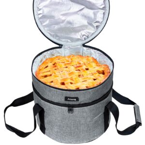 Arineng insulated pie carrier Round Insulated Casserole Carriers, Pie Carriers, Round Insulated Coolers, Casserole Trays For Hot And Cold Foods