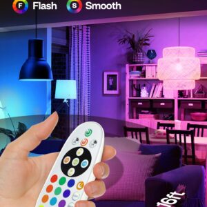 Eastiya Color Changing Light Bulb, 80W Equivalent, Remote Control Light Bulbs, 900LM, RGB Light Bulbs, E26 Base, 16 Color Choices, Timing, Dimmable, Multi-Color Light Bulbs, 4 Pack