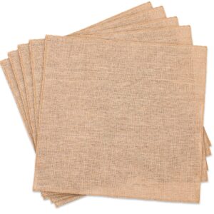 preboun 5 pcs burlap squares multipurpose natural burlap fabric burlap centerpiece burlap placemats farmhouse gardening country crafts for home weddings kitchen table decorations (13 inch)