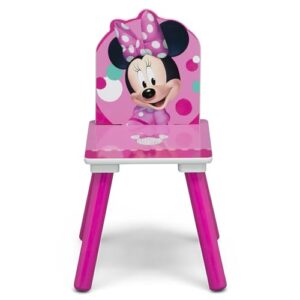 Delta Children Disney Minnie Mouse 3-Piece Toddler Playroom Set– Includes Table, Chair and Toy Box, Pink