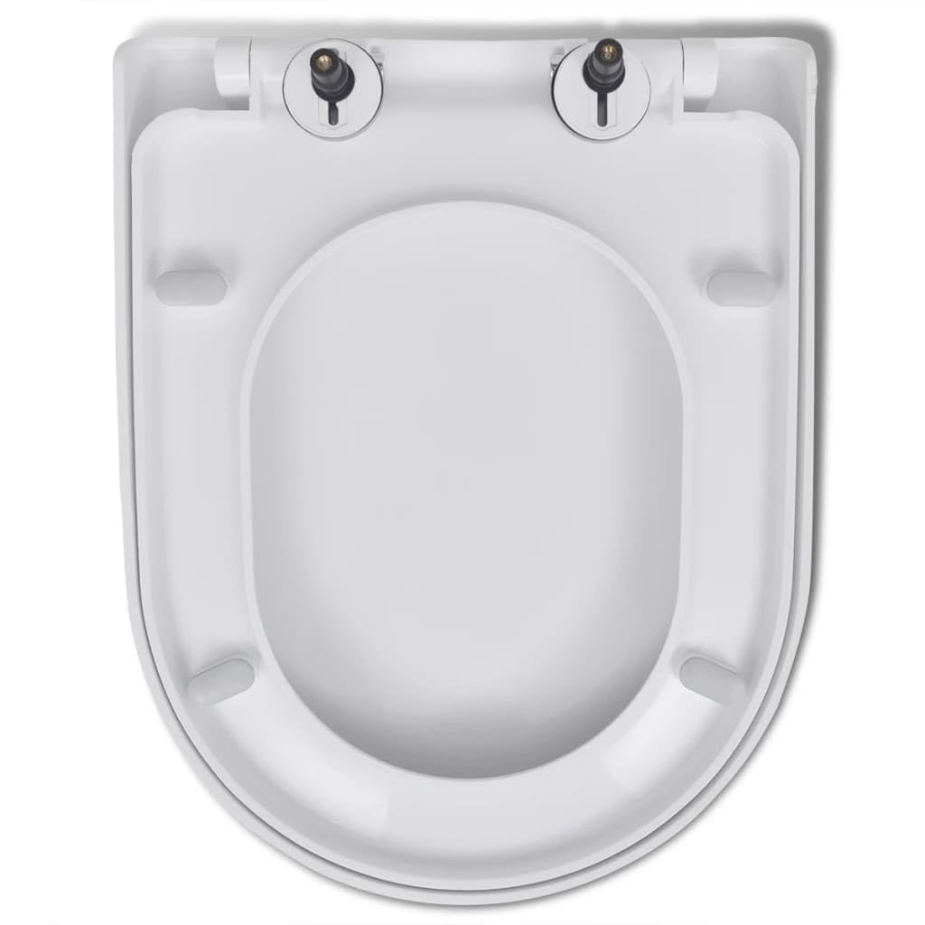 VRAXO Soft-close Toilet Seat with Quick-release Design White Square,Toilet & Bidet Seats-4.14lbs