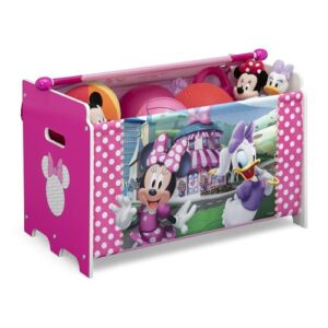 Delta Children Disney Minnie Mouse 3-Piece Toddler Playroom Set– Includes Table, Chair and Toy Box, Pink