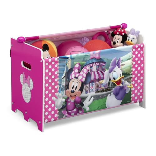 Delta Children Disney Minnie Mouse 3-Piece Toddler Playroom Set– Includes Table, Chair and Toy Box, Pink