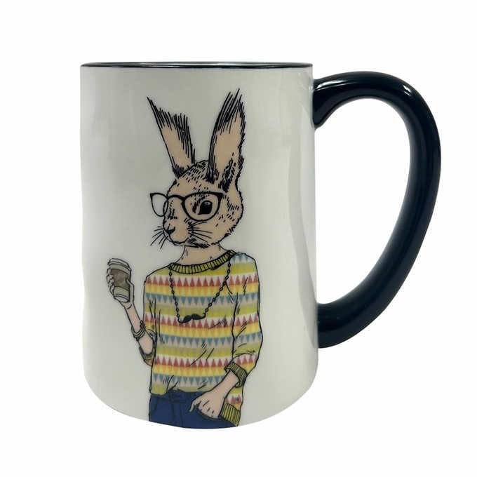 Hipster Animal Coffee Mugs 6pc 17.5 oz. by Signature Housewares