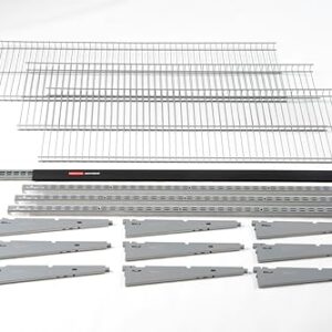 Rubbermaid Fasttrack Rail Storage 48"x16" 3-Shelf Kit, 350 lbs. Per Shelf, for Home/Garage/Shed/Workshop Organization