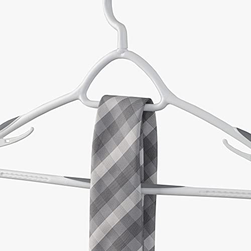 Neatfreak Set of 12 Deluxe Non Slip Clothes Hangers - Space Saving Design for Jackets, Pants, Shirts, 360 Degree Swivel Neck, Soft Grip Bars, Produced in North America