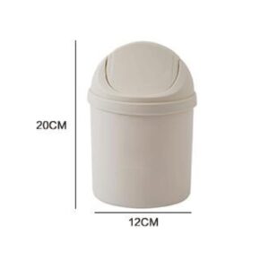 Desktop Plastic Trash Can Household Mini Trash Can | Small Paper Basket with Lid on The Living Room Table Four Colors (Color : Purple)