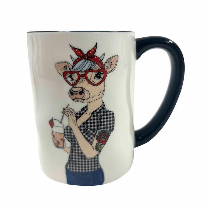 Hipster Animal Coffee Mugs 6pc 17.5 oz. by Signature Housewares