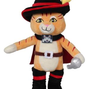 Feeriay Puss Plush Toy 12.2 in Cat Stuffed Animal Plushie Doll Puss Figure Pillow for Kids Gifts