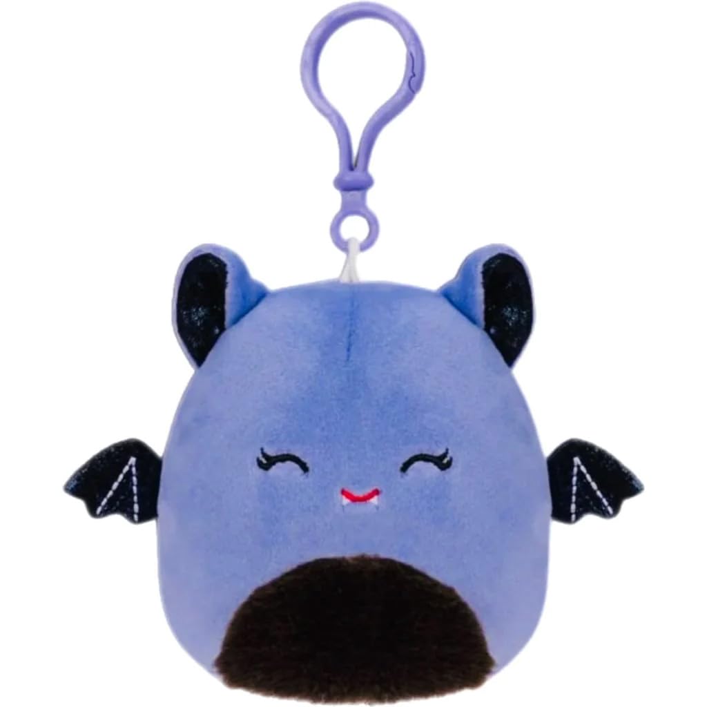 Squishmallow Official Kellytoy Halloween Squishy Soft Creepy Spooky Pillow Animals (3.5 Inch Clip, Joldy Bat)