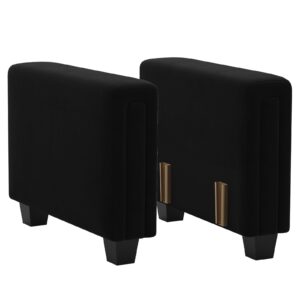 belffin velvet armrest module for modular sectional sofa couch side armrest for sectional modular couch black