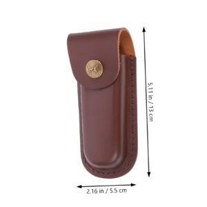 2pcs Leather Case Cutter Small Convenient Cutter Cover Leather Small Convenient Cutter Protector Waist Belt Cover Protection Cutter Cover Waist Cutter Cover