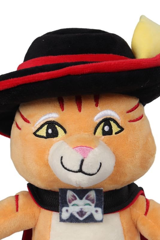 Feeriay Puss Plush Toy 12.2 in Cat Stuffed Animal Plushie Doll Puss Figure Pillow for Kids Gifts