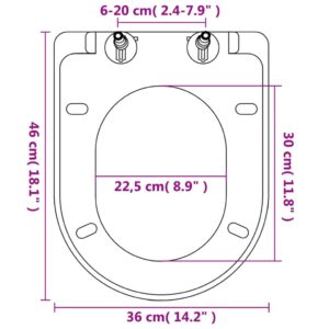 VRAXO Soft-close Toilet Seat with Quick-release Design White Square,Toilet & Bidet Seats-4.14lbs