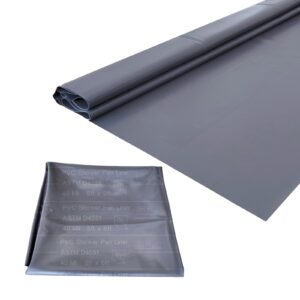 singform 40 mil thickness 5' x 6' shower pan liner | pvc waterproofing membrane shower pan & base sheet for bathroom and kitchen, utra durable, grey