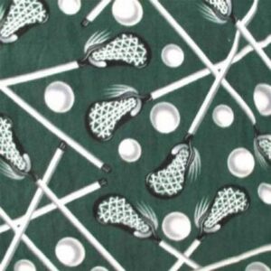 pico textiles 2 yards bolt - lacrosse hunter green fleece fabric - sold by the bolt - print fleece fabric - ideal for sewing projects, scarves, no sew fleece throws and tie blankets