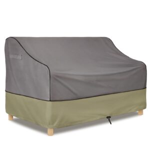 brivic outdoor furniture covers waterproof for sofa, patio 3-seater benches covers fits up to 88w x 36d x 35h inches, grey