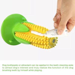 Dog MART Dog Chew Toy, Durable Corn-Shaped Toy for Teeth Cleaning, Squeaky Toothbrush, Toy for Agressive Chewer - Ideal for Agressive Small and Medium Dogs