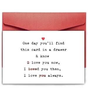 supershunhu romantic birthday card for girlfriend boyfriend, sweet anniversary card for her, i love you always gift for him, valentines day card, one day you’ll find this card...