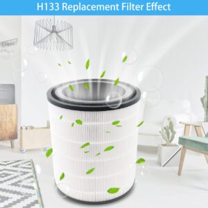 NXBHG Lv-H133 Replacement Filter Only Compatible with LEVOIT LV-H133 Air Purifier, H13 Grade True HEPA Filter and Activated Carbon Filter Set, LV-H133-RF, 2 Pack