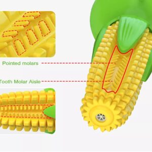 Dog MART Dog Chew Toy, Durable Corn-Shaped Toy for Teeth Cleaning, Squeaky Toothbrush, Toy for Agressive Chewer - Ideal for Agressive Small and Medium Dogs