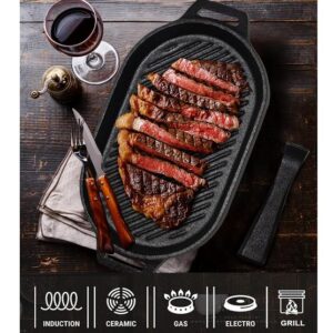 Pizza Cast Iron Grill Pan Suitable for most pizza ovens-griddle and grills