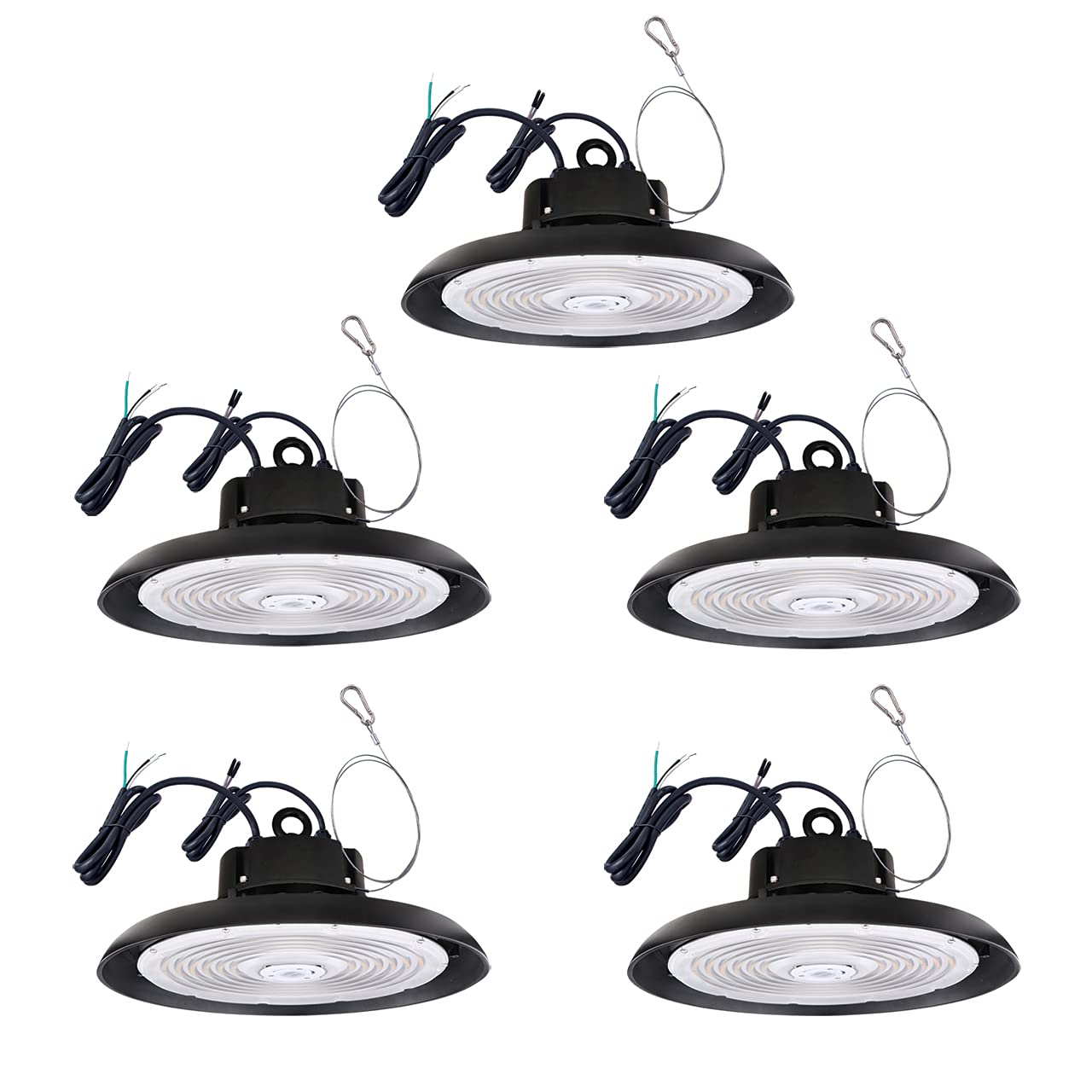 Midwestern 5 Pack LED UFO High Bay Light 240W 5700K 33600LMIndustrial Light Waterproof IP65 Outdoor Lighting Lamp Commercial Bay Lighting for Garage Factory Warehouse Workshop Gym((240W, 5 Pack)