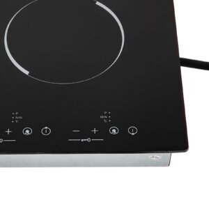 3000W 110V Cooktop Portable 4 Burners Electric Built-in Cooktop Sensor Touch Control Countertop Electric Hot Plate with Kid Safety Lock and 2H Timer, 9 Heating Level, no plug