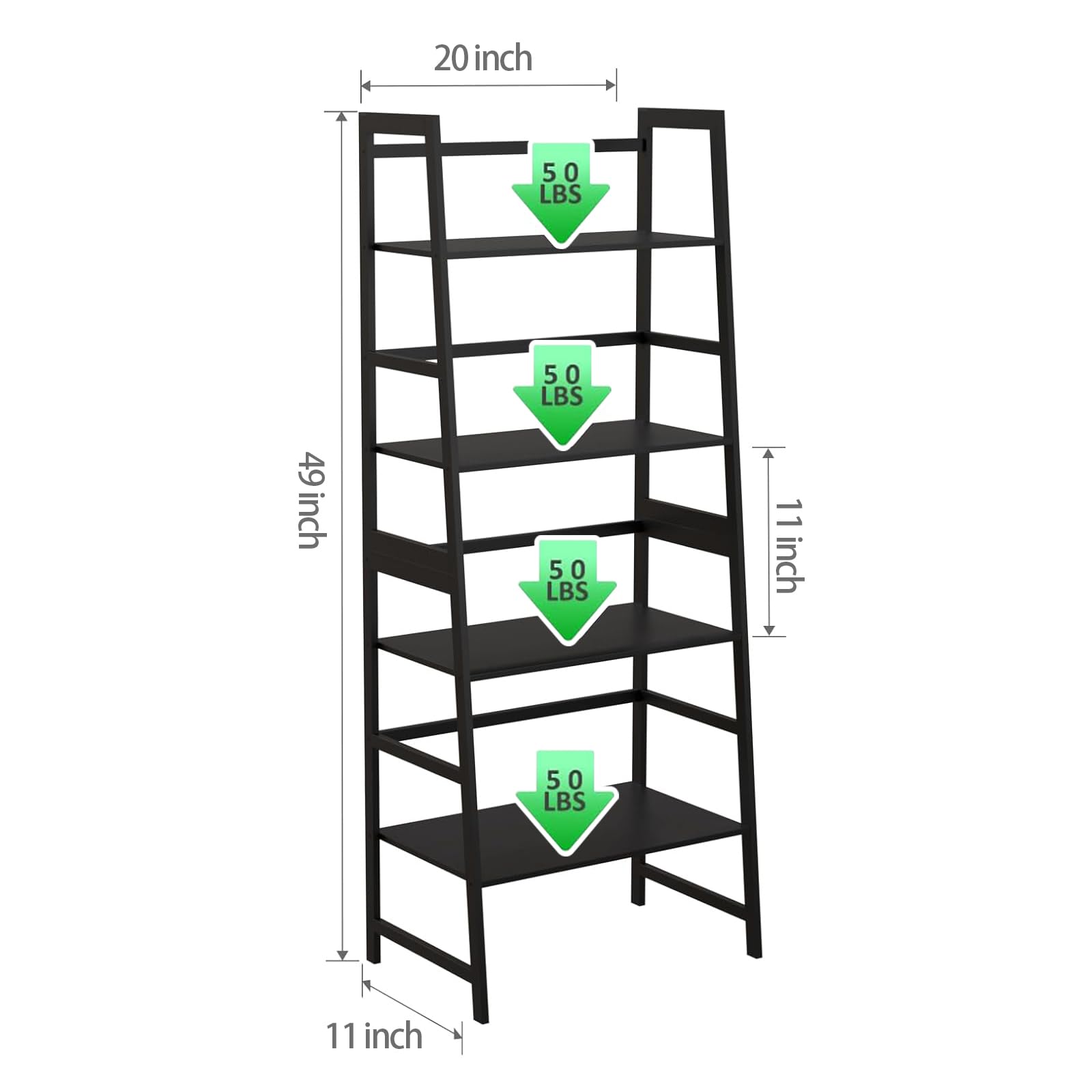 ZHOMUD Bookshelf, 4-Tier Multipurpose Shelf/Display Rack/Storage Shelf/Bookcase for Living Room, Bedroom,Home Office,Kitchen