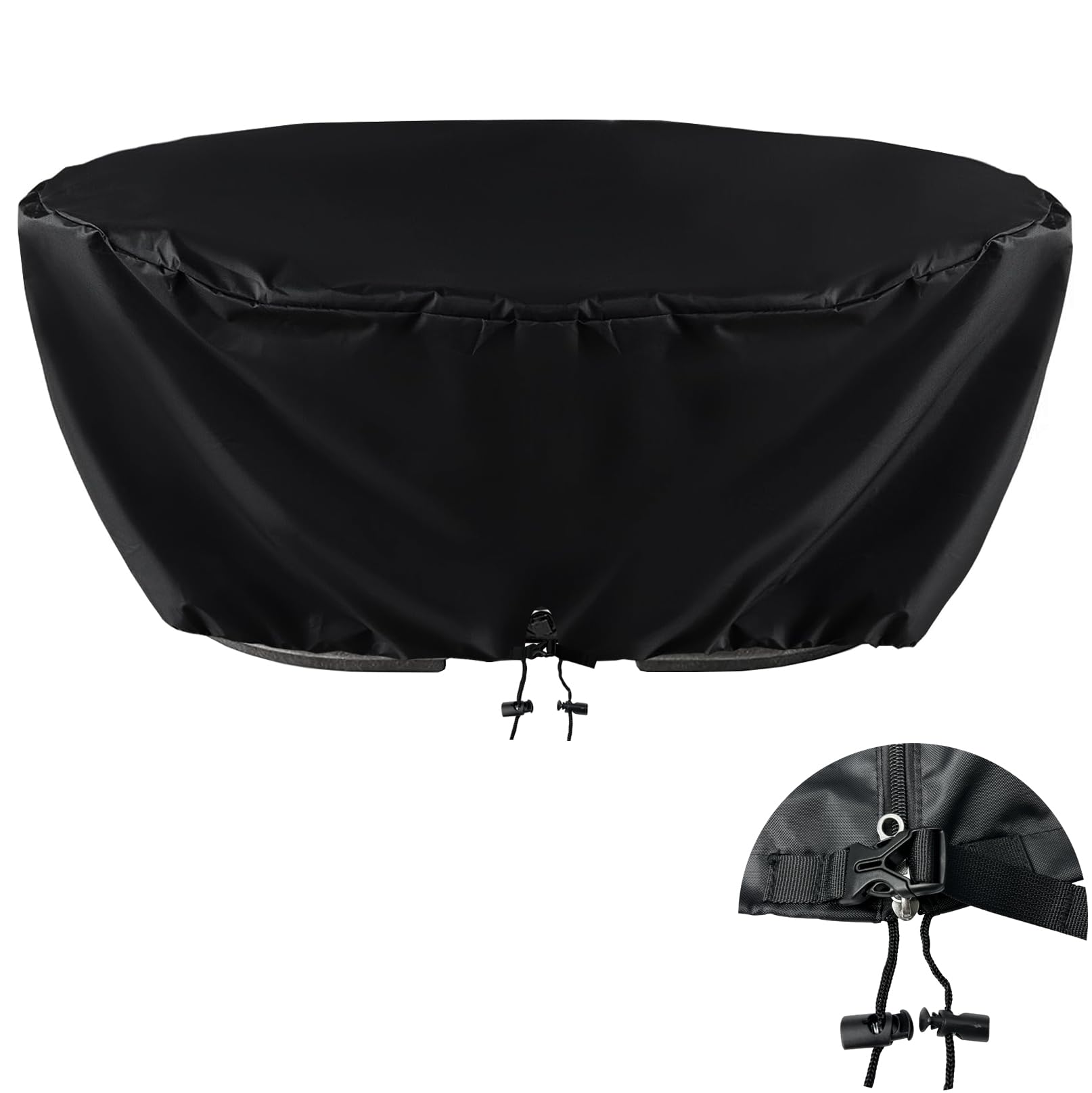 WOMACO Waterproof Oval Stock Tank Pool Cover,Heavy Duty Stock Tank Protector with Air Vent and Handles,All Weather Protection, Keep Outdoor Water Tanks,Bath Tub, Pool Clean(for 100 Gallon)