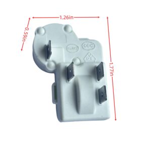 Aupll Replace 4Pin Refrigerator Over Load Protector Compressor PTC Starter Relay Fo Replace Refrigerators Accessories Replace ZHB69-120P15 ZHB60-120P15 etc