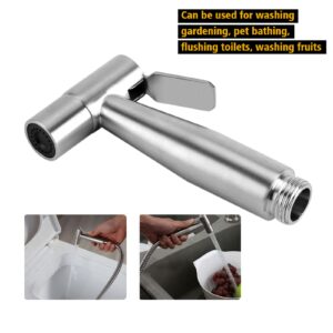 Handheld Bidet Sprayer, Portable Stainless Steel Bidet Toilet Sprayer Toilet Water Sprayer Bathroom Diaper Sprayer for Kitchen and Toilet Cleaning