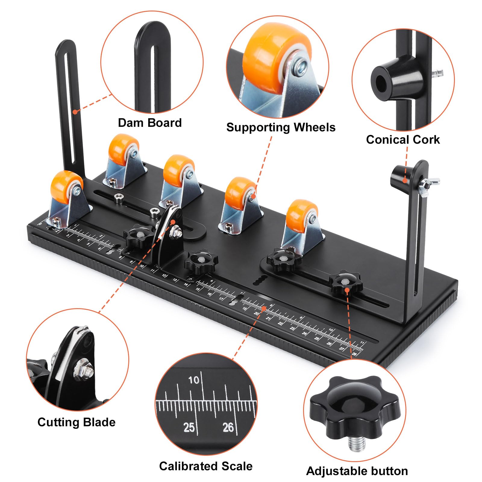 FIXM Glass Bottle Cutter, Upgraded Double Dam Boards Bottle Cutting Tool Kit, Complete Set of Bottle Cutter & Glass Cutter for Square and Round Bottle